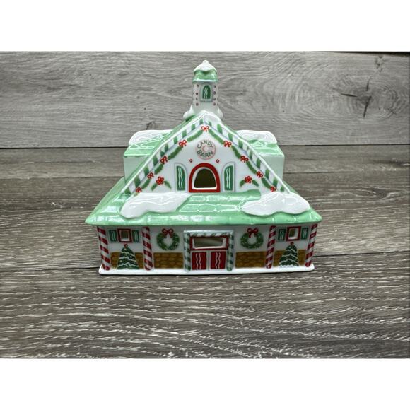 Lenox Lights of Christmas Holiday Village "Candy Barn " Votive 1993 Vintage Rare - Picture 1 of 8